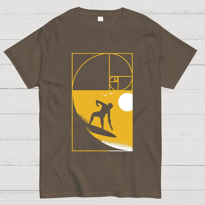 Golden Spiral Wave Geeky T-Shirt