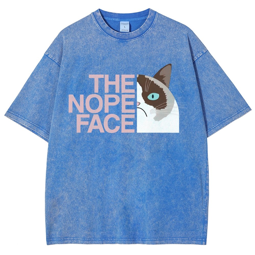 The Nope Face Vintage Distressed T-shirt
