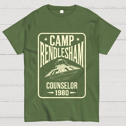 Camp Rendlesham Counselor 1980 UFO Unisex Geek T-Shirt