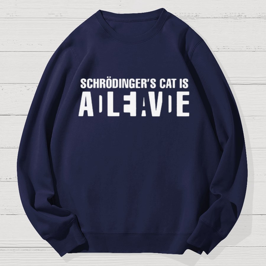 Schrödinger's Cat Adleiavde Geek Cotton Sweatshirt