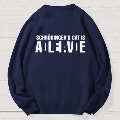 Schrödinger's Cat Adleiavde Geek Cotton Sweatshirt