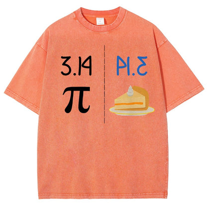 Funny PI Mirror Image Of 3.14 Is PIE Vintage Distressed T-shirt