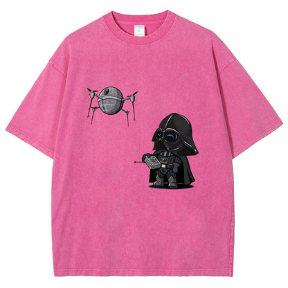 The adorable dark lord plays with a drone Vintage Distressed T-shirt