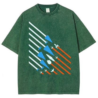 Starship Stripes Vintage Distressed T-shirt