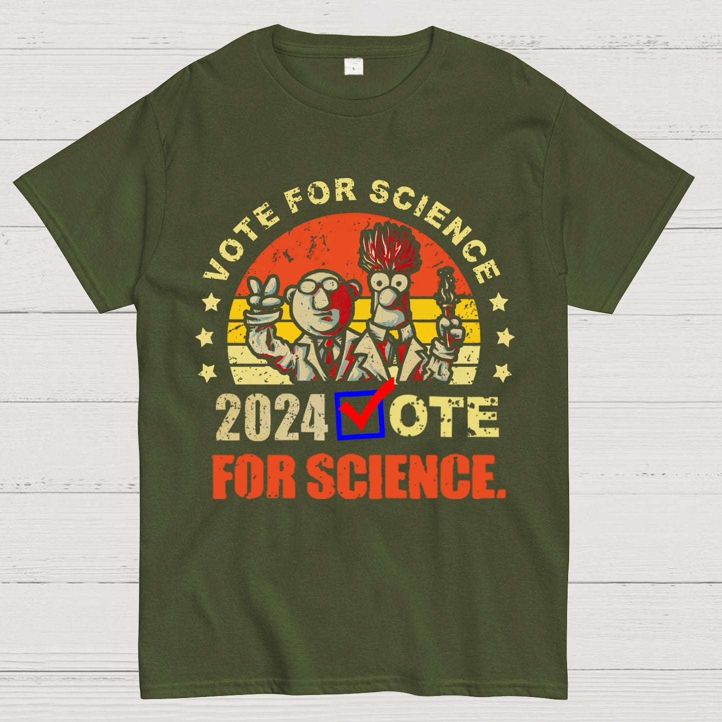 Vote For Science In 2024 Geeky T-Shirt