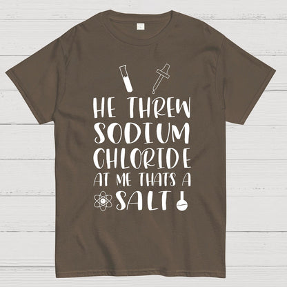 He Threw Sodium Chloride That's a Salt Geek T-Shirt