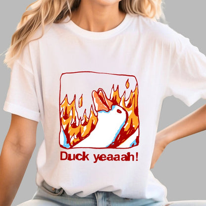 Fire Duck Yeah Geek T-Shirt