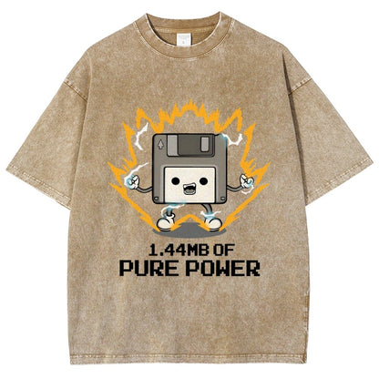 1.44mb of pure power Vintage Distressed T-shirt