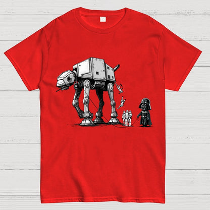 Galactic Robot Dog Walks And Poops Geek T-Shirt