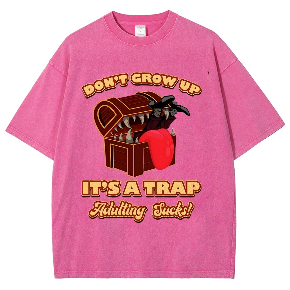 Don't Grow Up It's A Trap Vintage Distressed T-shirt