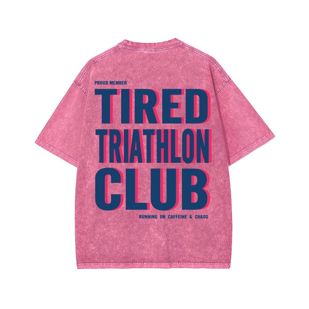 Tired Lawyer Club Front And Back Printing Washed T-shirt