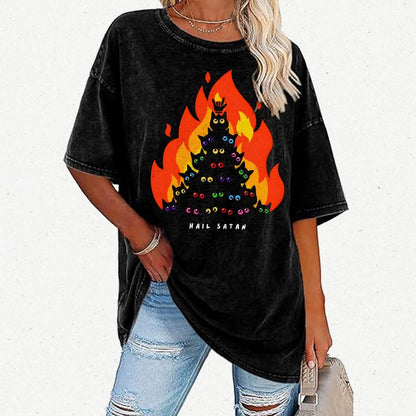 Hail Satan Vintage Distressed T-shirt