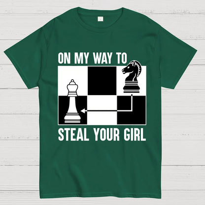 Chess Game On My Way To Steal Your Girl Geek T-Shirt