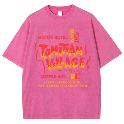 Tahitian Village - Downey, CA - Vintage Tiki Bar Vintage Distressed T-shirt