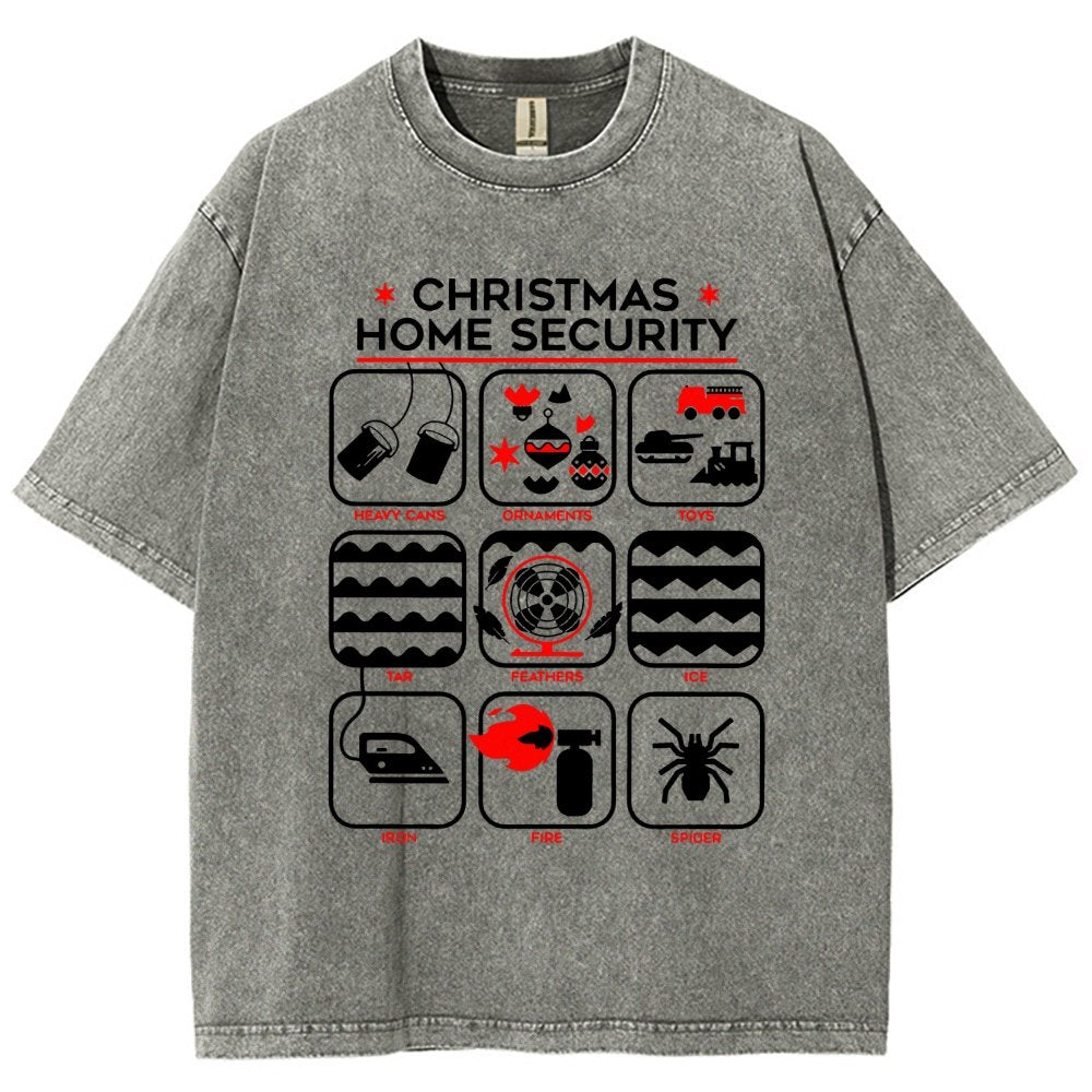 Christmas Home Security Vintage Distressed T-shirt