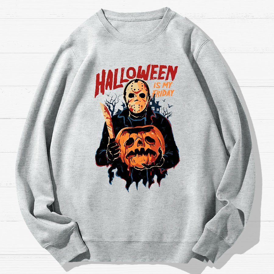 Halloween Is My Friday Geek Cotton Sweatshirt