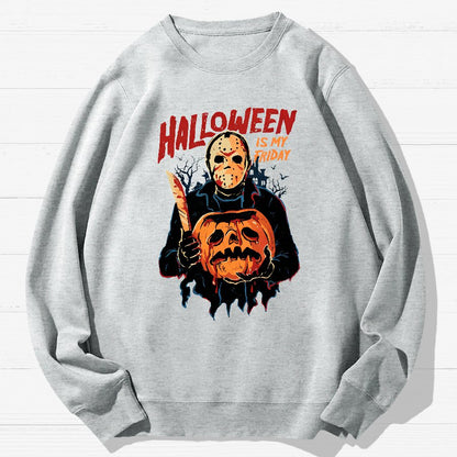 Halloween Is My Friday Geek Cotton Sweatshirt