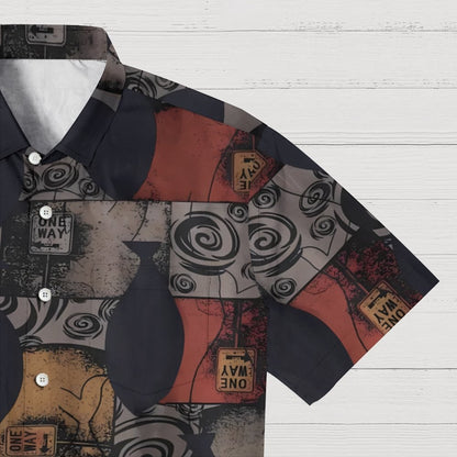 Geometric Print Geek Hawaiian Shirt