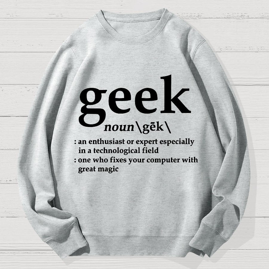Geek Definition Cotton Sweatshirt