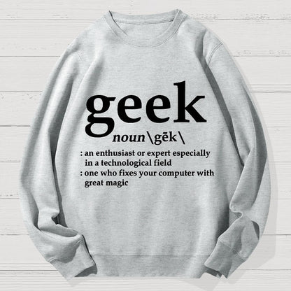 Geek Definition Cotton Sweatshirt