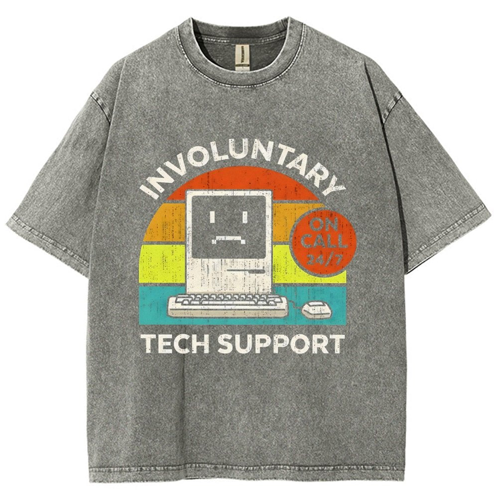 Involuntary Tech Support On Call All the time Vintage Distressed T-shirt
