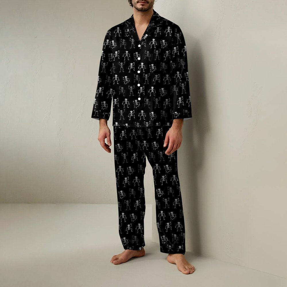 Electroshock Skull Geek Long Sleeve Pajama Set