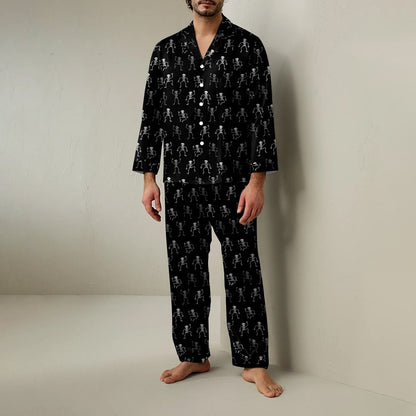 Electroshock Skull Geek Long Sleeve Pajama Set