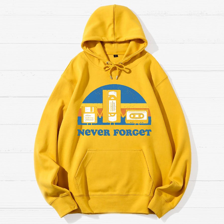 Never Forget Geek Cotton Hoodie