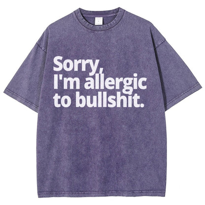 I'm Sorry I'm Allergic To Bullshit Vintage Distressed T-shirt