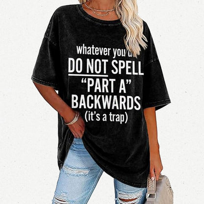 Part A Backwards Vintage Distressed T-shirt