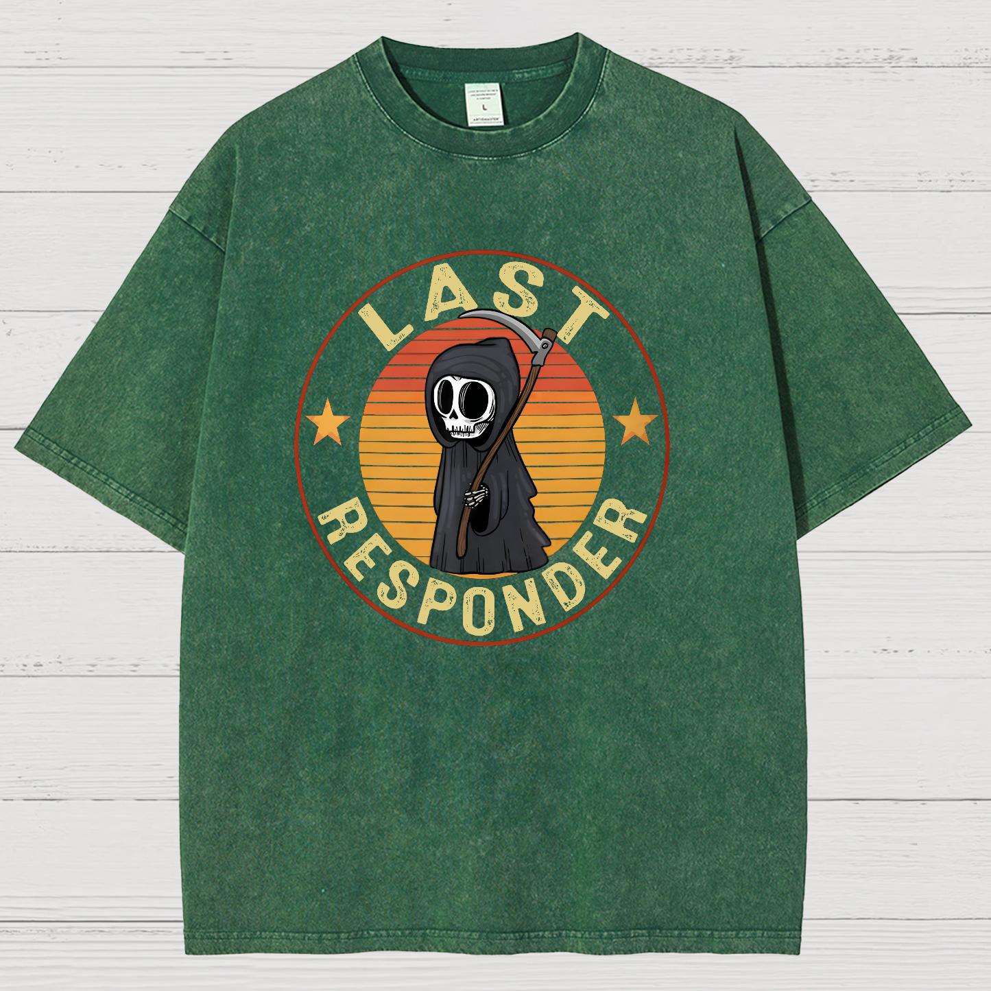 Last Responder Vintage Distressed T-shirt