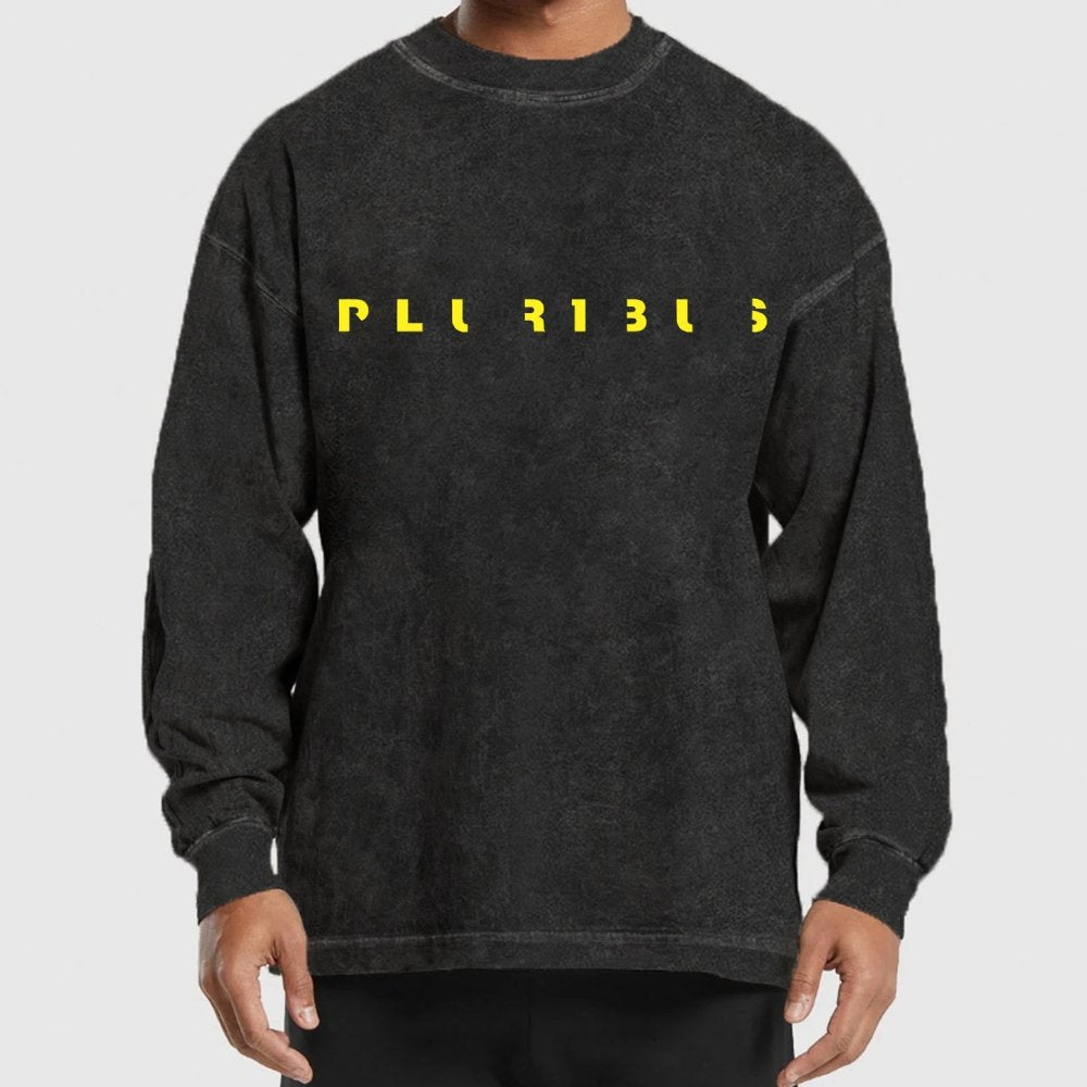 Pluribus Mysterious Creature Minimal Washed Long Sleeve Tee