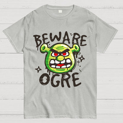 Beware Ogre Graffiti Geek T-Shirt