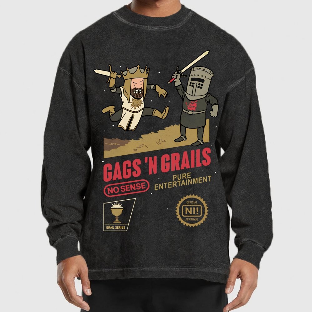 Gags 'n Grails Washed Long Sleeve Tee