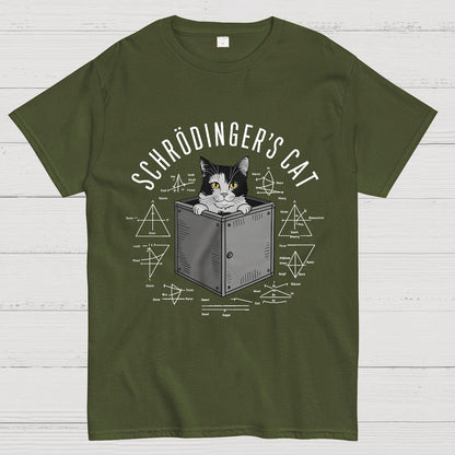 Schrodinger Cat In Box & Formulas Geeky T-Shirt