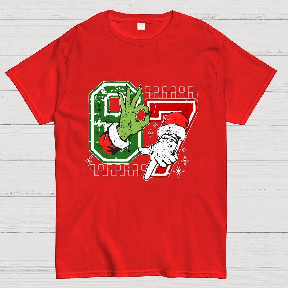 Six Seven 6 7 Christmas Geek T-Shirt
