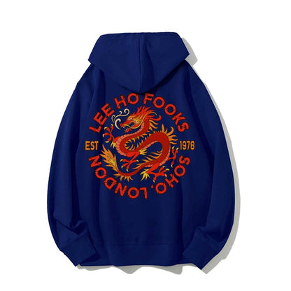 Mysterious Town's (Werewolves of London) Printed Back Cotton Hoodie