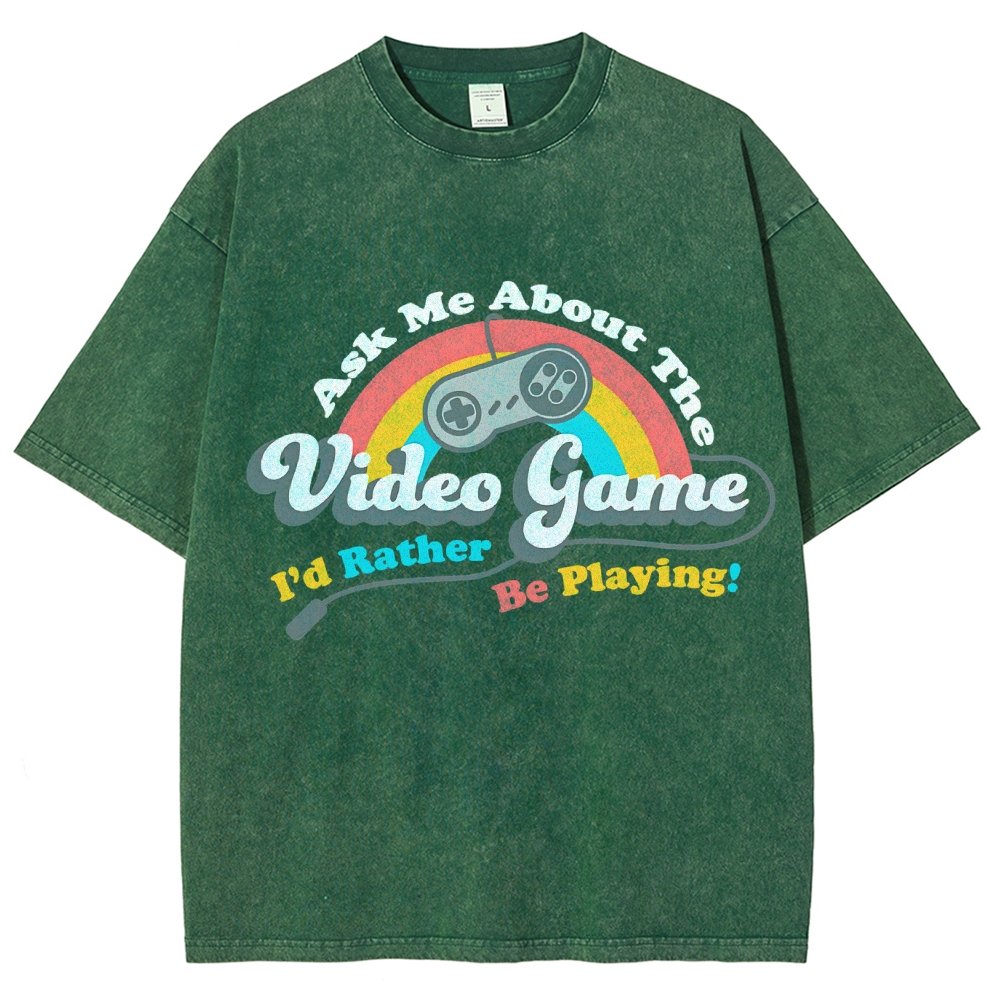 Ask Me About my Video Game Vintage Distressed T-shirt