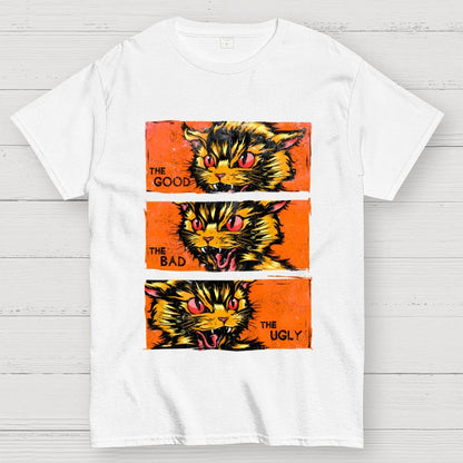 The Good The Bad The Ugly Cat Geek T-Shirt