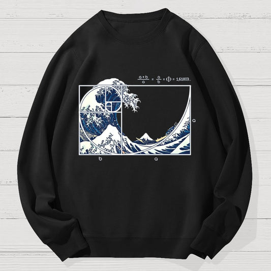 The Great Fibonacci Wave Science Geek Cotton Sweatshirt