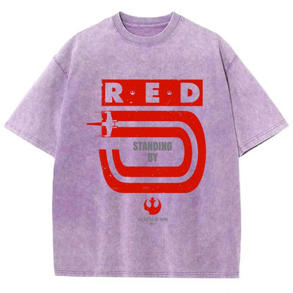 Red Star Standing By Vintage Distressed T-shirt