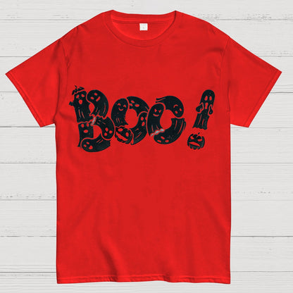 Boo - Funny Cute Ghost Typography Geek T-Shirt