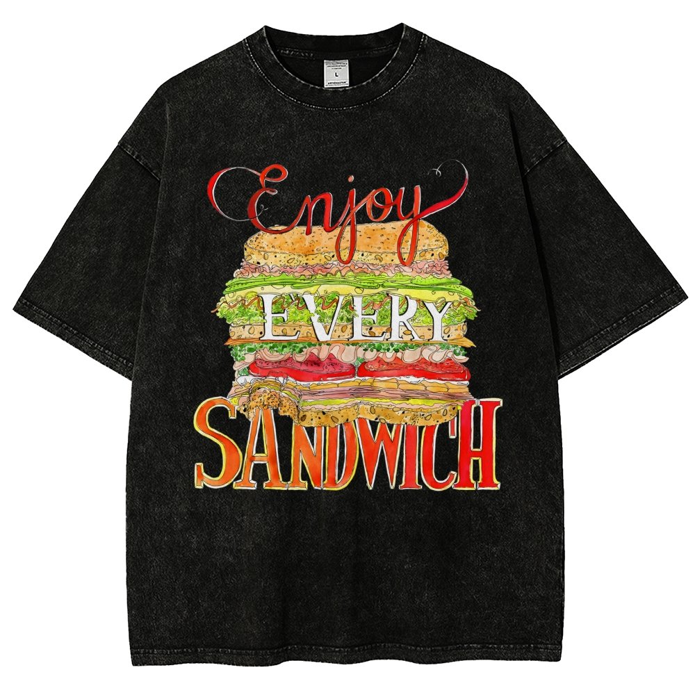 Enjoy Every Sandwich  Vintage Distressed T-shirt