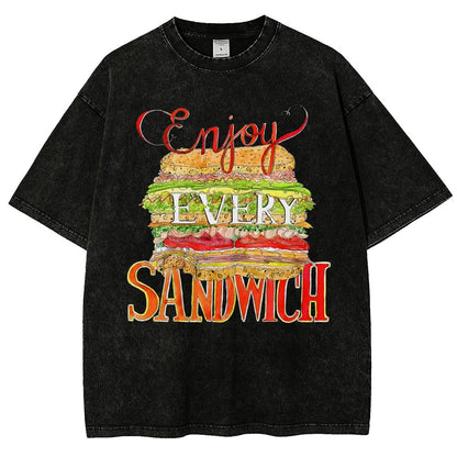 Enjoy Every Sandwich  Vintage Distressed T-shirt
