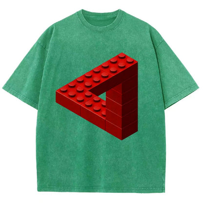 Escher Toy Bricks Vintage Distressed T-shirt 2412001063