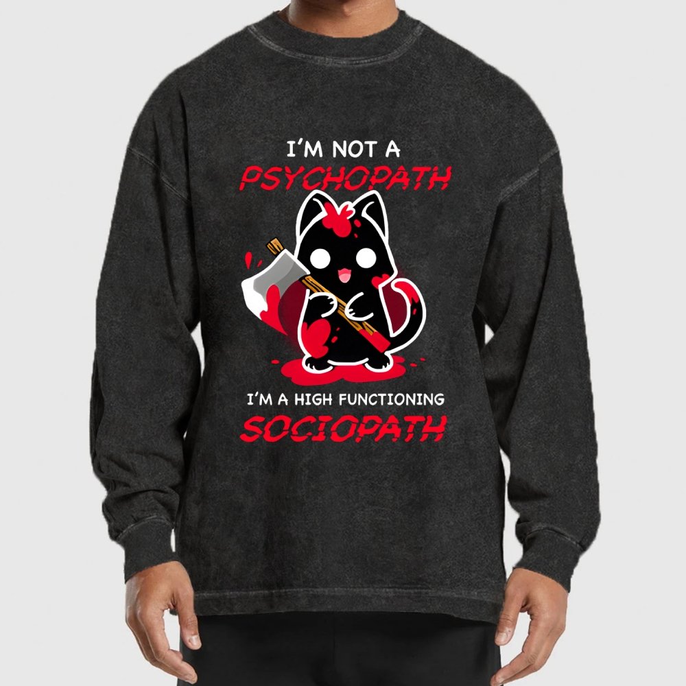 Psychopath Washed Long Sleeve Tee