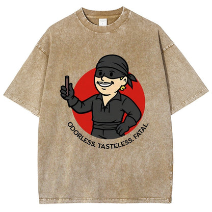 Odorless Tasteless Fatal Vintage Distressed T-shirt