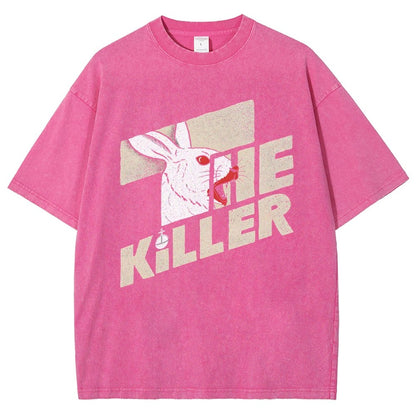 The Glowing Rabbit Vintage Distressed T-shirt