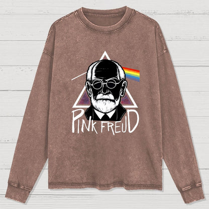 Pink Freed Washed Long Sleeve Tee