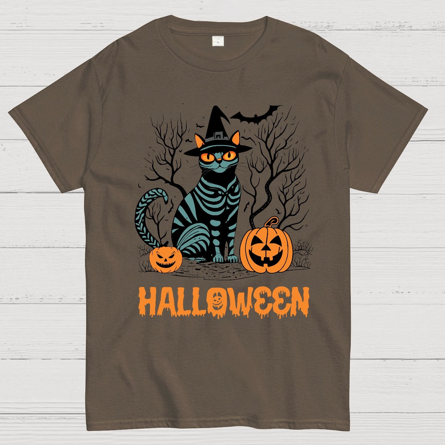 Halloween Black Cat Geeky T-Shirt